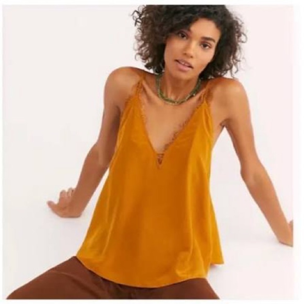 Free People One I Love Cami in Gold size XS